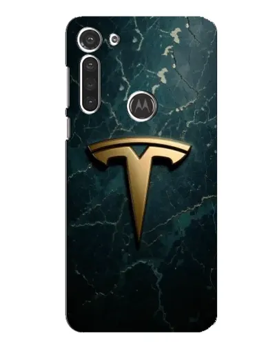 Чохол для Motorola MOTO G8 з картинкою «Мармурова Tesla Gold»