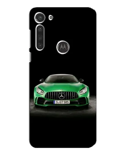 Чохол для Motorola MOTO G8 з картинкою «Mercedes — неоновий лого»