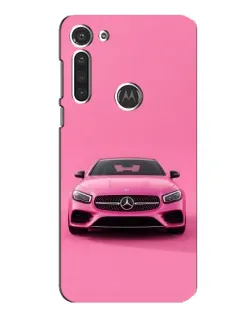Чохол для Motorola MOTO G8 з картинкою «Рожевий Mercedes AMG»