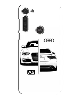 Чохол для Motorola MOTO G8 з картинкою «Audi — контрастний дизайн»