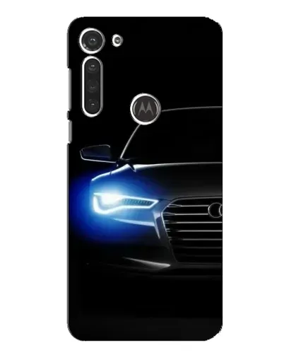 Чохол для Motorola MOTO G8 з картинкою «Неоновий погляд Audi»