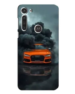 Чохол для Motorola MOTO G8 з картинкою «Audi у хмарах диму»