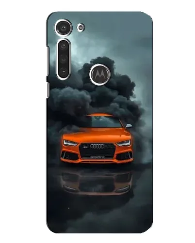 Чохол для Motorola MOTO G8 з картинкою «Audi у хмарах диму»