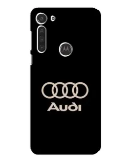 Чохол для Motorola MOTO G8 з картинкою «Audi — золотий логотип»