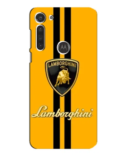 Чехол для Motorola MOTO G8 с картинкой «Lamborghini Stripe желтый»