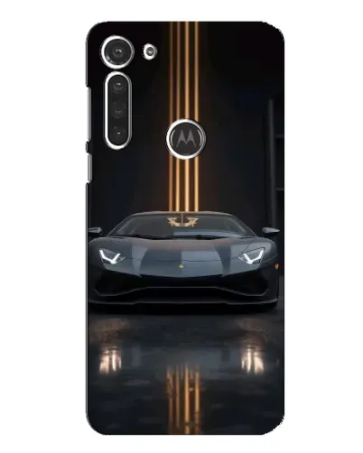 Чехол для Motorola MOTO G8 с картинкой «Lamborghini золотые линии»
