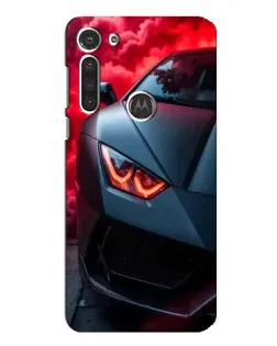 Чехол для Motorola MOTO G8 с картинкой «Lamborghini красное сияние»