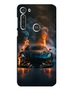 Чехол для Motorola MOTO G8 с картинкой «Lamborghini дымная эстетика»