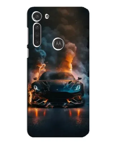 Чехол для Motorola MOTO G8 с картинкой «Lamborghini дымная эстетика»