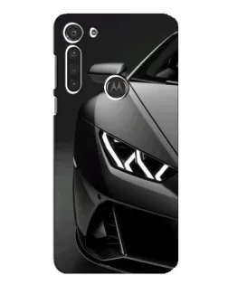 Чехол для Motorola MOTO G8 с картинкой «Lamborghini фары детализация»