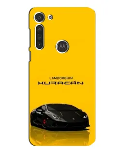 Чехол для Motorola MOTO G8 с картинкой «Lamborghini Huracan черный»