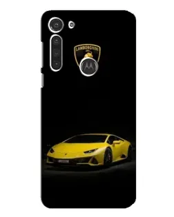 Чехол для Motorola MOTO G8 с картинкой «Lamborghini желтый акцент»