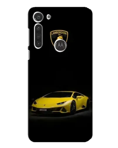 Чехол для Motorola MOTO G8 с картинкой «Lamborghini желтый акцент»
