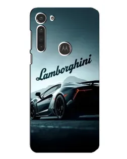 Чехол для Motorola MOTO G8 с картинкой «Классическая надпись Lamborghini»
