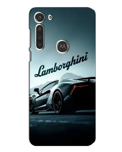 Чехол для Motorola MOTO G8 с картинкой «Классическая надпись Lamborghini»