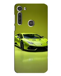 Чехол для Motorola MOTO G8 с картинкой «Салатовый Lamborghini Huracan»
