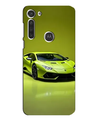 Чехол для Motorola MOTO G8 с картинкой «Салатовый Lamborghini Huracan»
