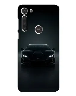 Чехол для Motorola MOTO G8 с картинкой «Черный Lamborghini Aventador»