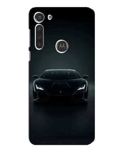 Чехол для Motorola MOTO G8 с картинкой «Черный Lamborghini Aventador»