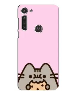 Чохол для Motorola MOTO G8 з картинкою «Pusheen та печиво» Чохол для Motorola MOTO G8 з картинкою «Pusheen та печиво»