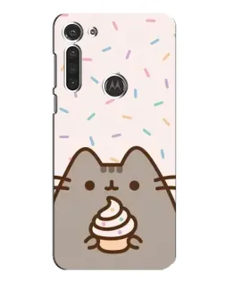 Чохол для Motorola MOTO G8 з картинкою «Пушин з кексом»