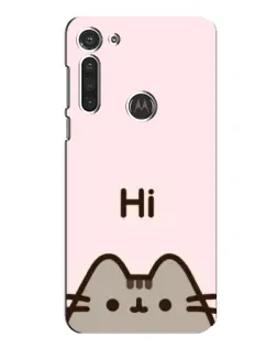 Чохол для Motorola MOTO G8 з картинкою «Пушин каже Hi»