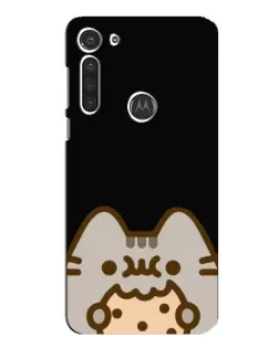 Чехол для Motorola MOTO G8 с картинкой «Пушин на черном»