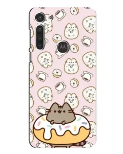 Чехол для Motorola MOTO G8 с картинкой «Пушин на пончике»