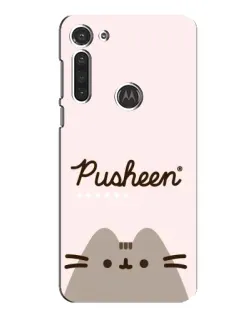 Чехол для Motorola MOTO G8 с картинкой «Pusheen логотип»