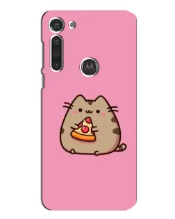 Чехол для Motorola MOTO G8 с картинкой «Пушин с пиццей»
