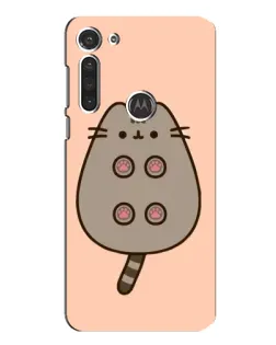 Чехол для Motorola MOTO G8 с картинкой «Пушин пузиком кверху»