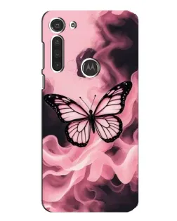 Чехол для Motorola MOTO G8 с картинкой «Бабочка в дыму»