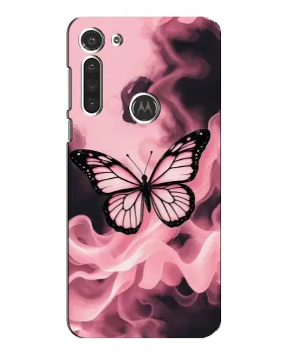 Чехол для Motorola MOTO G8 с картинкой «Бабочка в дыму»