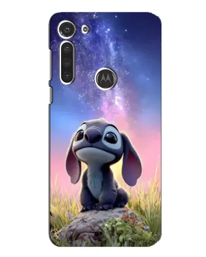 Чехол для Motorola MOTO G8 с картинкой «Стич на рассвете»