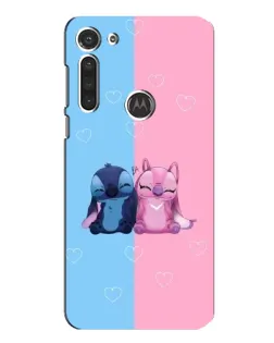 Чехол для Motorola MOTO G8 с картинкой «Stitch и Angel Love» Чехол для Motorola MOTO G8 с картинкой «Stitch и Angel Love»