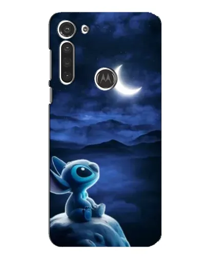 Чехол для Motorola MOTO G8 с картинкой «Лунная ночь Стича»