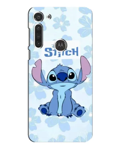 Чехол для Motorola MOTO G8 с картинкой «Stitch среди цветов»