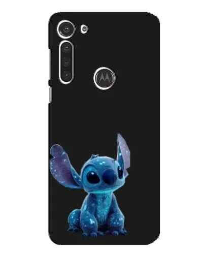 Чехол для Motorola MOTO G8 с картинкой «Стич на черном»