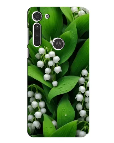 Чехол для Motorola MOTO G8 с картинкой «Ландыши в зелени»
