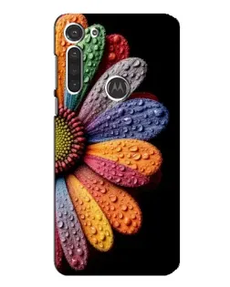 Чехол для Motorola MOTO G8 с картинкой «Радужный цветок»