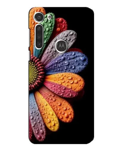 Чехол для Motorola MOTO G8 с картинкой «Радужный цветок»