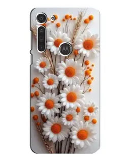Чехол для Motorola MOTO G8 с картинкой «Белые сухоцветы»