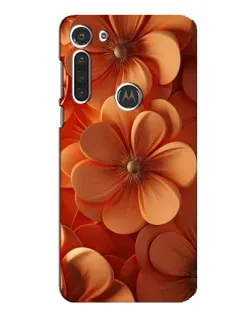 Чехол для Motorola MOTO G8 с картинкой «Оранжевый макро цветок»