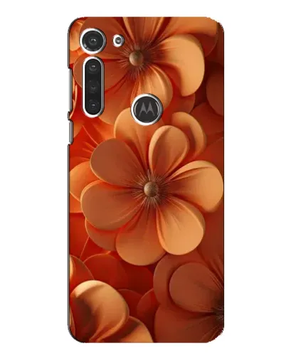 Чехол для Motorola MOTO G8 с картинкой «Оранжевый макро цветок»