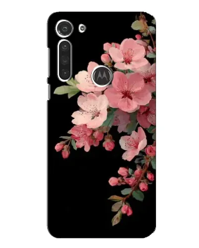 Чехол для Motorola MOTO G8 с картинкой «Розовая ветка сакуры»