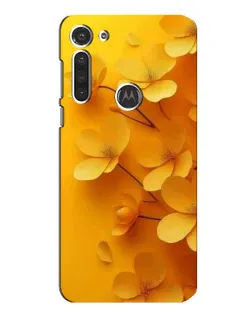 Чехол для Motorola MOTO G8 с картинкой «Золотые лепестки»