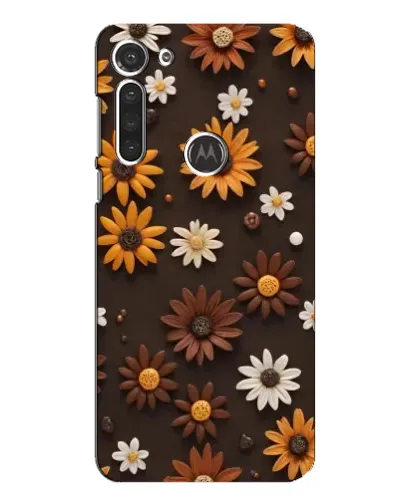 Чехол для Motorola MOTO G8 с картинкой «Узор из маленьких подсолнухов»