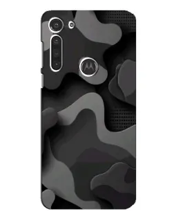 Чехол для Motorola MOTO G8 с картинкой «Темный абстрактный камуфляж»