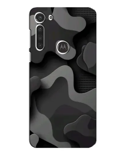 Чехол для Motorola MOTO G8 с картинкой «Темный абстрактный камуфляж»