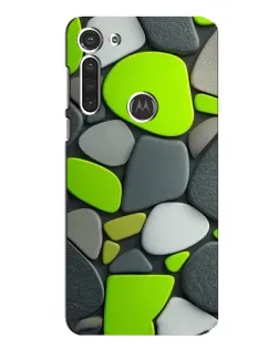 Чехол для Motorola MOTO G8 с картинкой «Яркая неоновая галька»